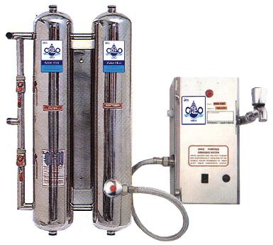 เครื่องกรองน้ำชนิดท่อคู่สแตนเลส+UV